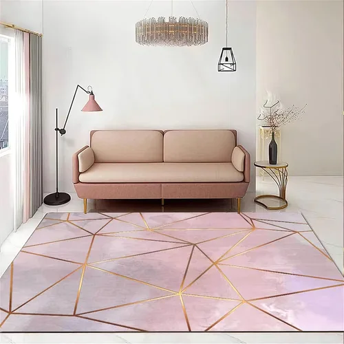 Vista 15 de Alfombra de área estampada azul, retro, envejecida, antideslizante, para interiores, sala de estar, lavable a máquina, transpirable para sala
