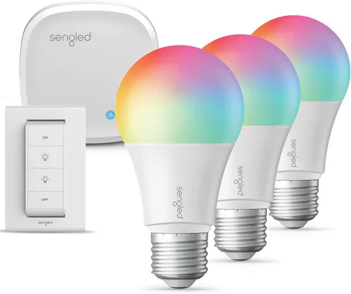 Vista 10 de Sengled Zigbee - Bombillas inteligentes, requiere concentrador inteligente, funciona con SmartThings y Echo con hub integrado, control de voz