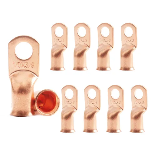 Vista 40 de 25 piezas de terminales de anillo de 1/0 AWG-1/2 (M12), terminales de anillo, conectores de terminal, terminales de cable resistentes, terminales