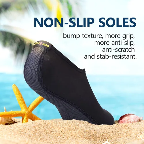 Vista 2 de JACKSHIBO Zapatos de agua para mujeres y hombres, zapatos de natación, calcetines de agua para cruceros, artículos esenciales para natación, agua
