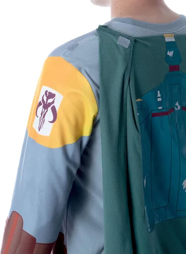 Vista 4 de Star Wars Boba Fett - Conjunto de pijama de manga larga para hombre con capa