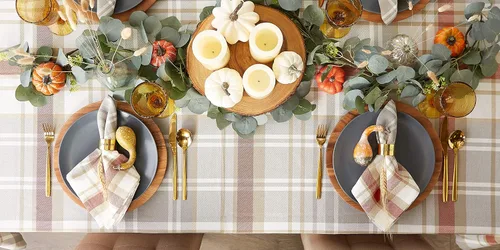 Vista 7 de DII Colección Thankful Autumn Collection - Decoración de mesa de otoño, juego de servilletas cuadradas, 20 x 20 pulgadas, a cuadros de picnic