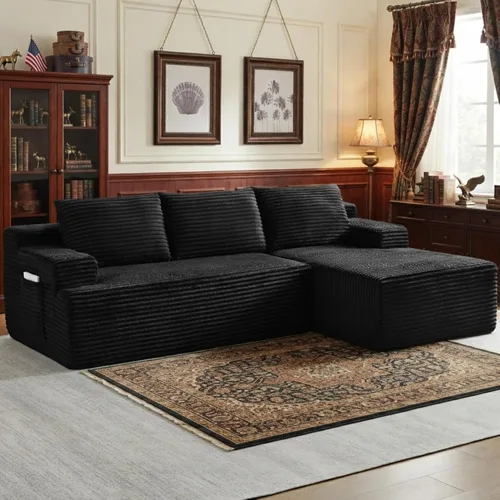 Vista 31 de Sofás seccionales en forma de U de gran tamaño de 141 pulgadas con consola de almacenamiento para sala de estar, sofá y sofá simétrico con otomanas