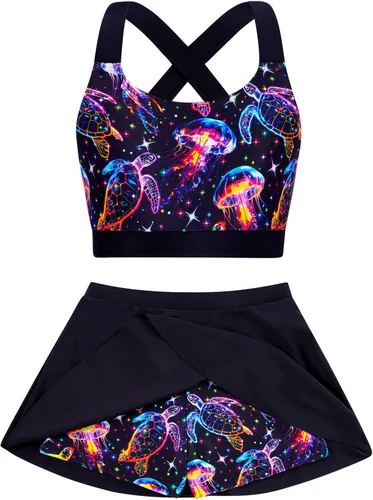 Vista 5 de Traje de baño para niñas de 2 piezas con pantalones cortos con Alania Floral