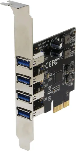 Vista 3 de Sedna - Adaptador PCI Express USB 3.1 Gen I (5Gbps) de 4 puertos con soporte de perfil bajo - Compatible con Windows, Linux y Mac Pro