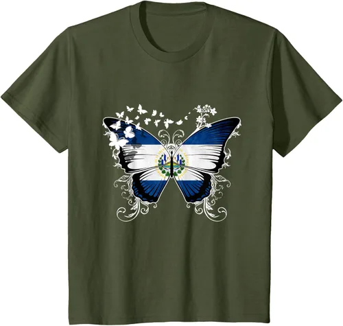 Vista 13 de Camiseta con diseño de bandera de El Salvador