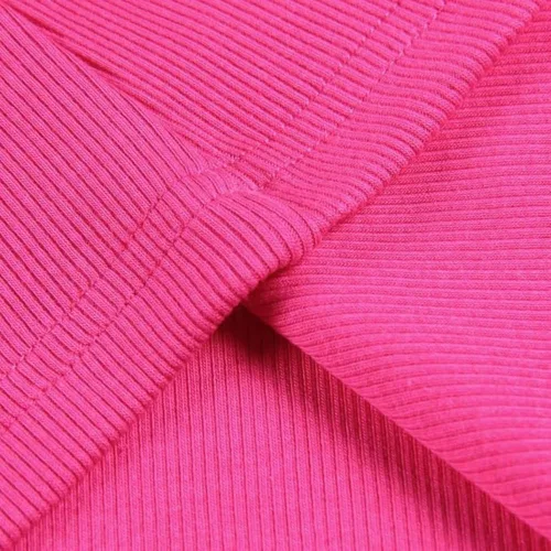 Vista 4 de Roselux - Camiseta ajustada de manga corta con cuello redondo de canalé, camiseta básica de punto.