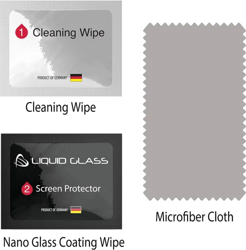Vista 2 de LUVVITT Paquete de 2 protectores de pantalla de vidrio líquido y protector de lente