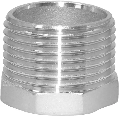 Vista 5 de Joywayus Reductor de buje de cabeza hexagonal de acero inoxidable, montaje de tubería 1 NPT macho × 1/2 NPT hembra (paquete de 2)