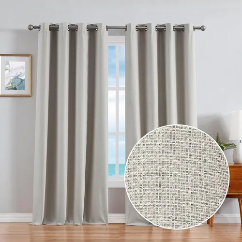 Vista 13 de Nautica Cortinas opacas para el hogar, Providence Ultimate Blackout Classics, cortinas térmicas de privacidad para dormitorio o sala de estar, juego