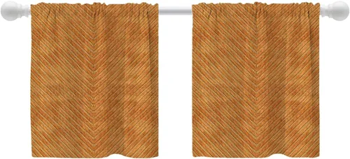 Vista 36 de Shrahala Cortinas rústicas de granja para ventanas de cocina, textura de cesta tejida, paneles de cortina rústica para ventana de granja, poliéster