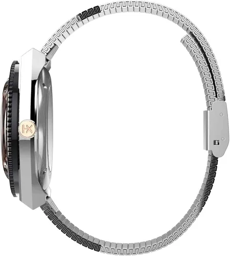 Vista 4 de Timex Reloj automático M79 de 1575in para hombre plateadomarrónnegro Reloj de pulsera automático de acero inoxidable M79 de 1575in