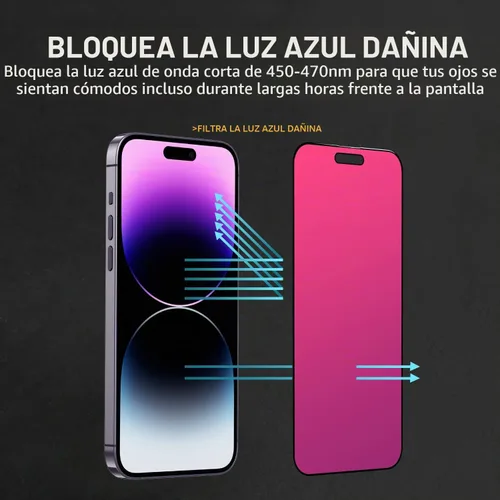 Vista 5 de EGKimBa Protector de pantalla de privacidad Compatible con iPhone 14 Pro Max, iPhone 16 Plus, 15 Plus, 6.7 pulgadas Vidrio templado electroplateado
