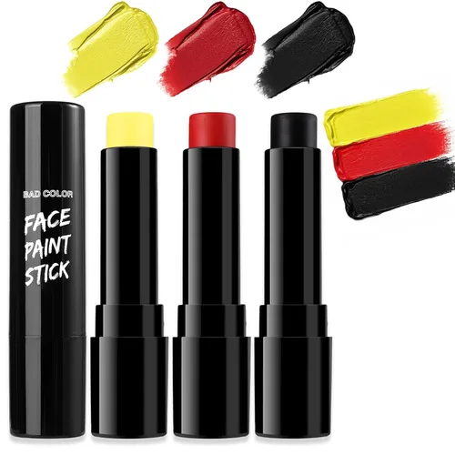 Vista 38 de BADCOLOR Juego de 3 barras de pintura negra para adultos, no tóxicas, hipoalergénicas, para Halloween, béisbol, sóftbol, fútbol, lacrosse, fútbol