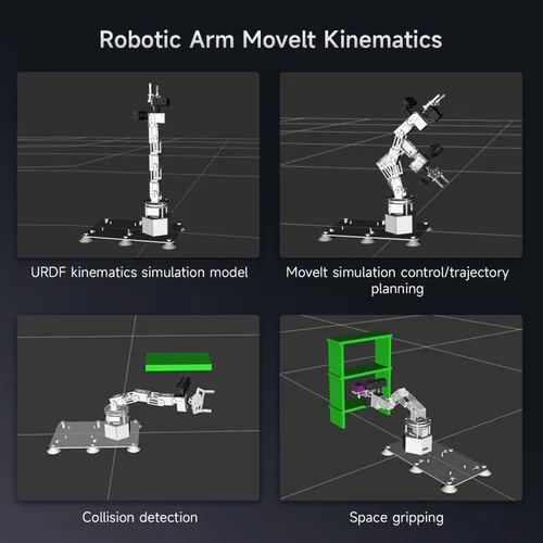 Vista 6 de Yahboom 6DOF Kit de brazo robótico de programación 3D, agarre adaptativo 3D, inteligencia incorporada, modelo de IA grande para ingenieros mecánicos
