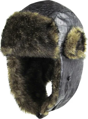 Vista 9 de Wool Blend Aviator Trapper hat Trooper Ear Flaps Ushanka Eskimo Russian Warm Winter Cold 1. Mezcla de lana de oliva