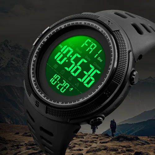 Vista 7 de Men's Digital Sports Watch Waterproof Military Stopwatch Countdown Auto Date Alarm