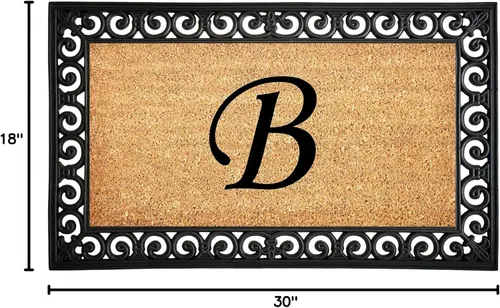 Vista 2 de Calloway Mills 104131830 Gabriel - Felpudo monograma, 18 x 30 pulgadas Letra B
