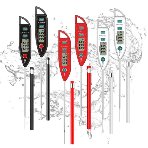 Vista 8 de BOMATA Termómetro digital para agua, líquido, vela y cocina. Termómetro de lectura instantánea para alimentos, resistente al agua IPX7 con sonda