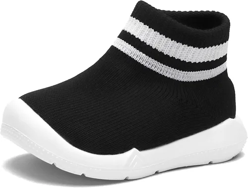 Vista 6 de Engtoy Baby Sock Shoes Baby Walking Shoes Infant Non-Slip Breathable Slippers with Soft Rubber Sole Baby Boys Girls Slip On Sneakers