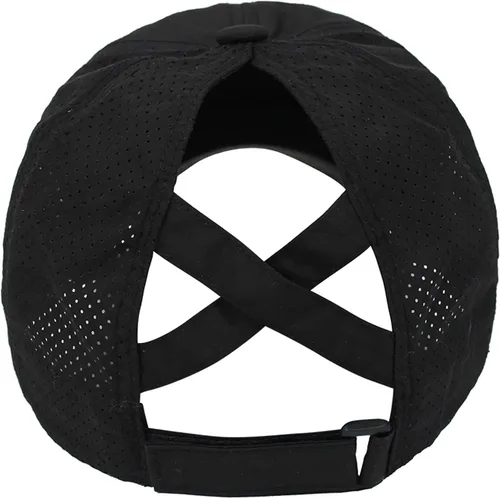Vista 4 de Koreshion Gorra de béisbol ajustable para mujer, diseño de moño desordenado, de secado rápido
