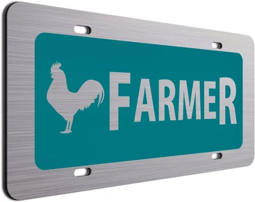 Vista 8 de Placa de matrícula de gallinero Regalo para agricultor Divertidos platos de tocador