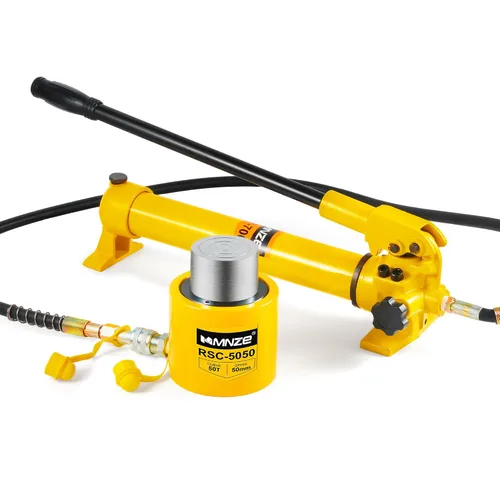Vista 10 de Gato Cilindro Hidráulico de 10T 50mm/2" de Carrera Porta Power Ram Jack Cilindro de Elevación de Acción Simple Se Retrae Automáticamente