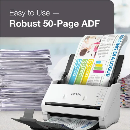 Vista 3 de Epson DS-530 II Escáner de documentos dúplex a color para PC y Mac con alimentación de hojas, alimentador automático de documentos (ADF)