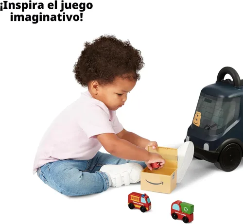 Vista 5 de Radio Flyer - Furgoneta de entrega de Amazon, para mayores de 2 años, juguetes para niños pequeños