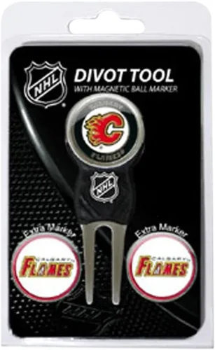 Vista 15 de Team Golf NHL Adult-Unisex Divot Tool Pack with 3 Golf Ball Markers