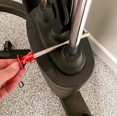 Vista 5 de Pasador universal de pila de peso para gimnasio comercial o gimnasio en Rojo