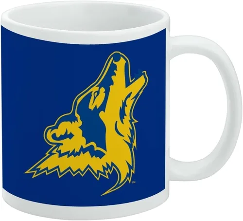 Vista 333 de Taza de cerámica con el logotipo principal de la Universidad Rider, taza de regalo novedosa para café, té y bebidas calientes, 11oz, blanca