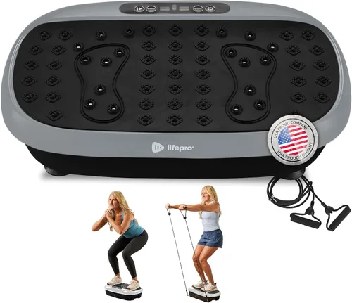Vista 12 de Lifepro HexaPlate Lite Vibration Plate Exercise Machine — Magnetic Acupoints, 99 Speeds & 10 Presets Vibration Platform Machine with Resistance