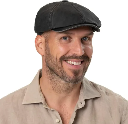 Vista 3 de Stetson Brooklin Old Cotton Flat Cap Hombre