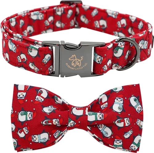 Vista 9 de Elegant little tail Collar de perro de Halloween, collares de perro de otoño naranja calabaza collar de mascota festivo collar de corbatín