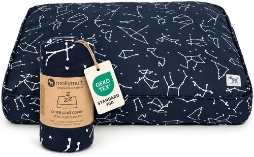 Vista 14 de Molly Mutt Morning - Funda para jaula de perro, 100% algodón orgánico con certificación GOTS para cama de perro o cachorro, duradera, lavable