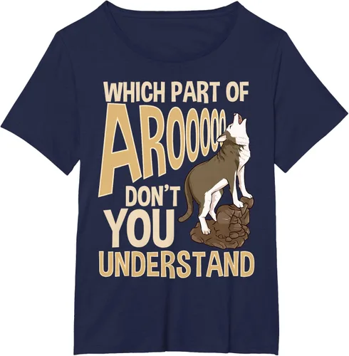 Vista 20 de What Part Of Aroooo Don't You Understand Husky - Camiseta para perro, Negro, S