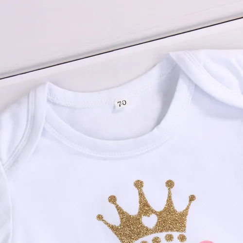 Vista 4 de Viworld Conjunto de ropa para bebé niña de primer cumpleaños con falda tutú con diadema
