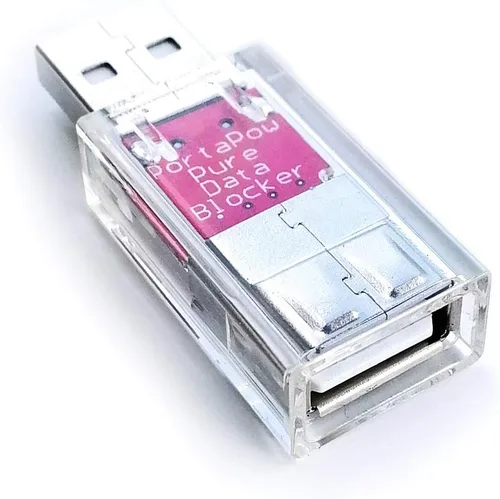 Vista 7 de PortaPow Bloqueador de datos USB - Protege contra el juice jacking (negro, 1)
