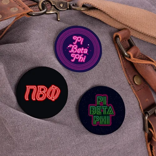 Vista 9 de Desert Cactus Pi Beta Phi Buttons Pin Sorority 3 Pieces of Variety Back Badge 2.25-inch
