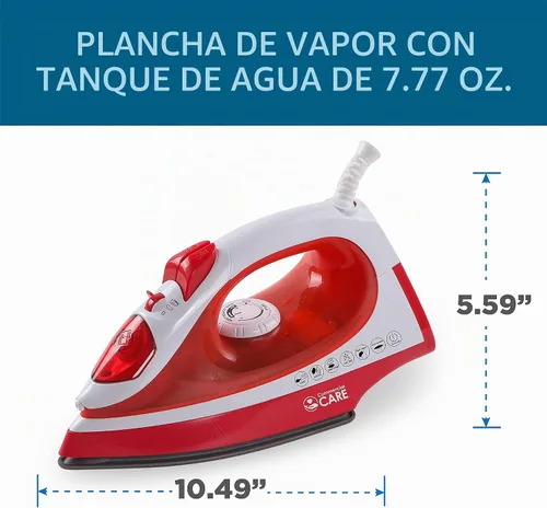 Vista 2 de Plancha de vapor Westinghouse para ropa, con tanque para 5 onzas de agua, Plástico Goma Metal, Verde, 1 Avanzado