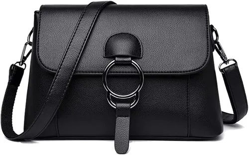 Vista 12 de Bolso cruzado de cuero para mujer, con múltiples bolsillos, bolso de hombro, bolsos y bolsos de mano, bolso de mano, bolso de mano con asa superior