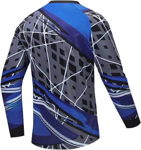 Vista 2 de Hotlion Camiseta de ciclismo para hombre, manga larga, MTB Motocross, ropa de carreras todoterreno