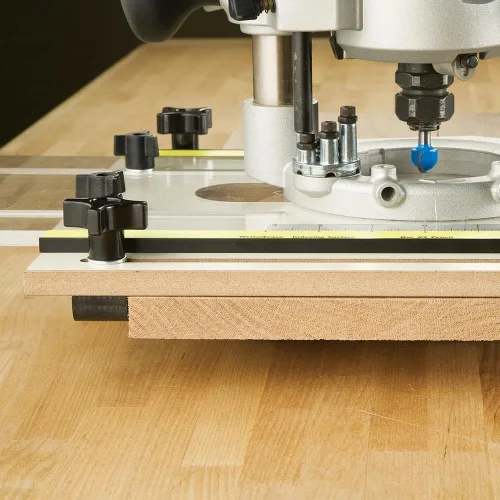 Vista 5 de Rockler Plantilla de estriado de enrutador - Plantilla de enrutador para flautas perfectas - Spline es fácil de personalizar para taladro