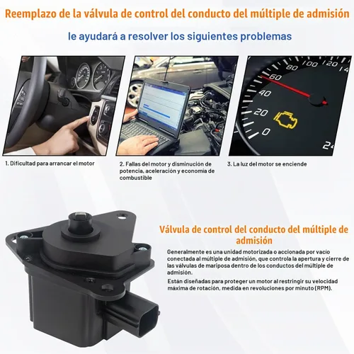 Vista 5 de 911-902 Válvula de control del corredor del colector de admisión IMRC 4884549AD compatible con Jeep Compass Patriot Dodge Caliber Journey Avenger