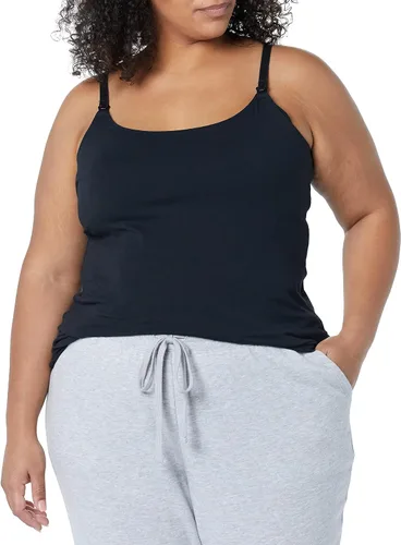 Vista 4 de Tienda Essentials Camisola de maternidad para mujer con correas ajustables y brasier integrado, paquete de 2