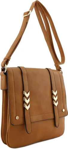 Vista 2 de ALYSSA Bolsa cruzada con doble compartimento y solapa grande