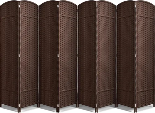 Vista 25 de Sorbus Divisor de habitación de 4 paneles de 6 pies de alto, pantalla de privacidad, paneles dobles extra anchos con bisagras, diseño de malla