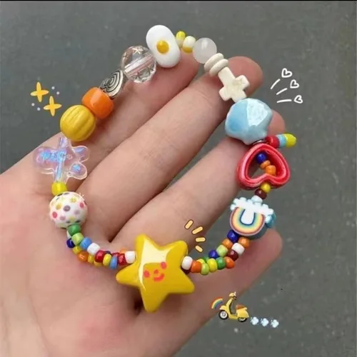 Vista 2 de RICHTRUE Pulseras Y2k Y2k, accesorios estéticos, accesorios estéticos Y2k, pulsera linda para mujer, cosas de preparación