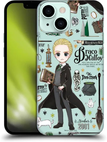 Vista 13 de Head Case Designs Funda rígida con licencia oficial de Harry Potter Draco Malfoy Deathly Hallows XXXVII compatible con Apple iPhone 13 Mini